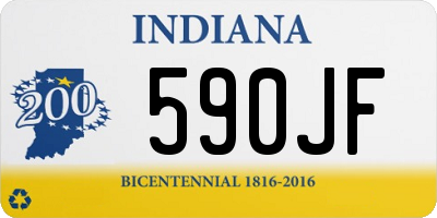 IN license plate 590JF