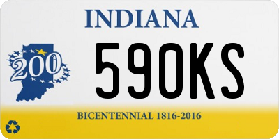 IN license plate 590KS