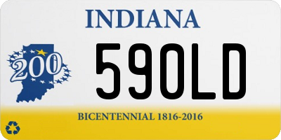 IN license plate 590LD