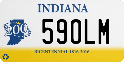 IN license plate 590LM