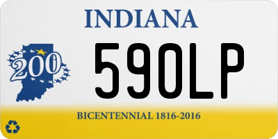 IN license plate 590LP