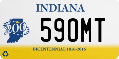 IN license plate 590MT