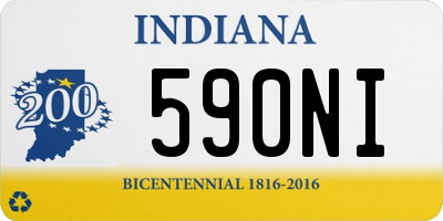 IN license plate 590NI