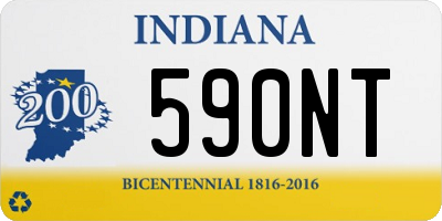 IN license plate 590NT