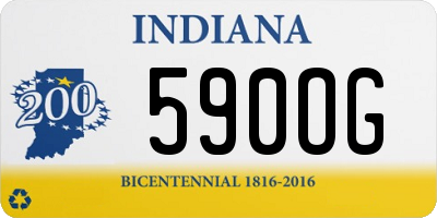 IN license plate 590OG