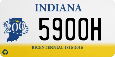 IN license plate 590OH