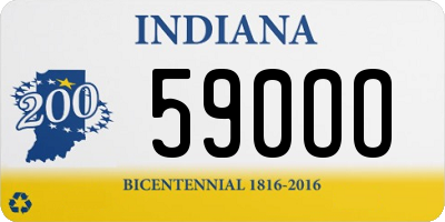 IN license plate 590OO