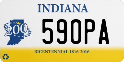 IN license plate 590PA