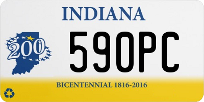 IN license plate 590PC