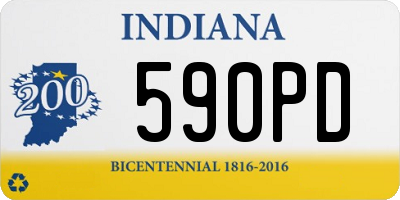 IN license plate 590PD