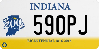 IN license plate 590PJ