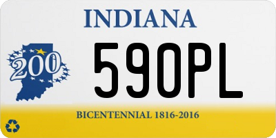 IN license plate 590PL