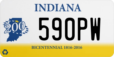 IN license plate 590PW