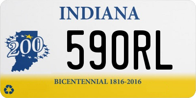 IN license plate 590RL