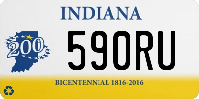 IN license plate 590RU