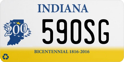 IN license plate 590SG