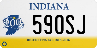 IN license plate 590SJ