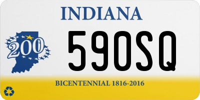 IN license plate 590SQ