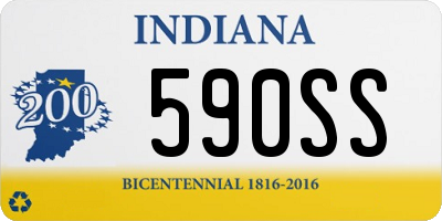 IN license plate 590SS