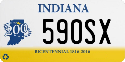 IN license plate 590SX