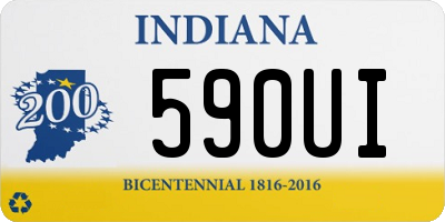 IN license plate 590UI