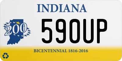 IN license plate 590UP