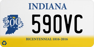 IN license plate 590VC