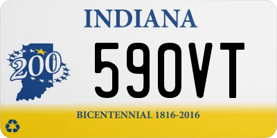 IN license plate 590VT