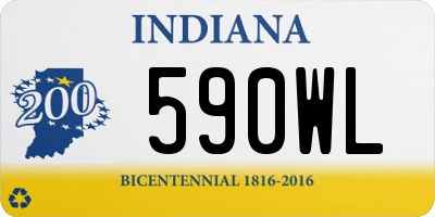 IN license plate 590WL