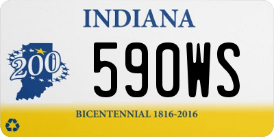 IN license plate 590WS