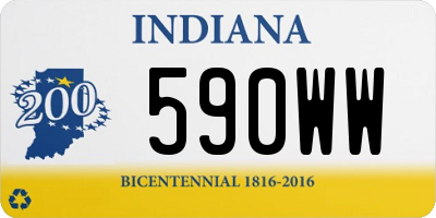 IN license plate 590WW