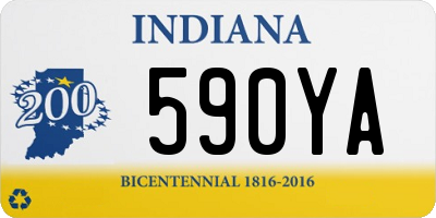 IN license plate 590YA