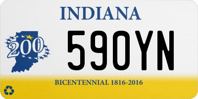 IN license plate 590YN