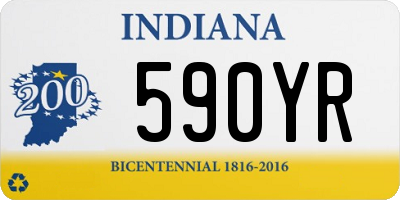 IN license plate 590YR