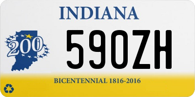 IN license plate 590ZH