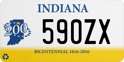 IN license plate 590ZX