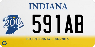 IN license plate 591AB