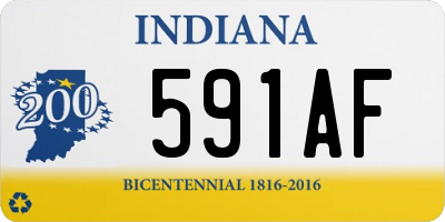 IN license plate 591AF