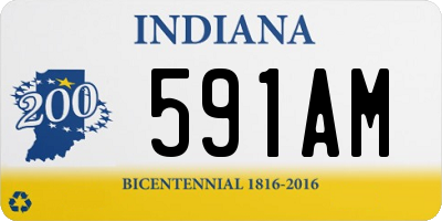 IN license plate 591AM