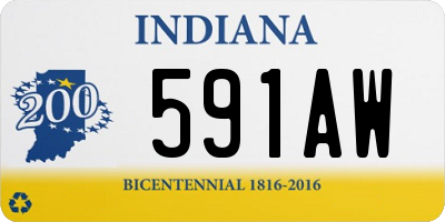 IN license plate 591AW