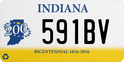 IN license plate 591BV