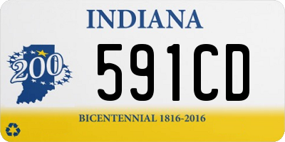 IN license plate 591CD