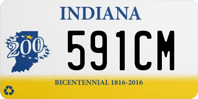 IN license plate 591CM