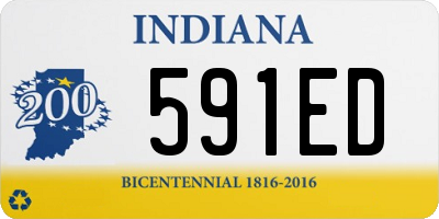 IN license plate 591ED