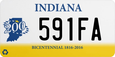 IN license plate 591FA