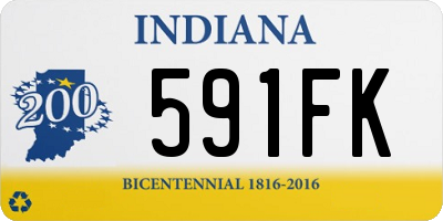 IN license plate 591FK