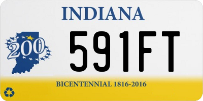 IN license plate 591FT