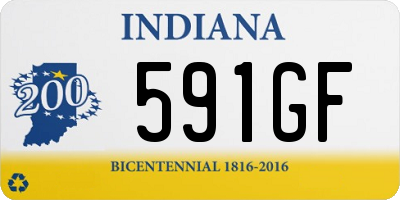 IN license plate 591GF