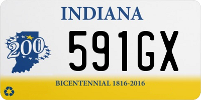 IN license plate 591GX