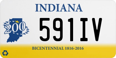 IN license plate 591IV